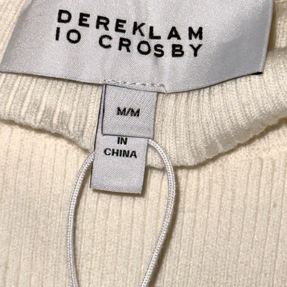 Derek Lam 10 Crosby Kassandra Rib-Knit Button-Cuff Sweater – Ivory – NWT - Picture 3 of 7